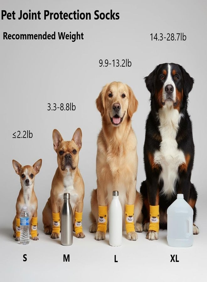 Kodrily 4Pcs Dog Leg Warmers for Small Dogs, Cotton Pet Leg Warmers for Dogs, Knitting Pet Elbow Protector, Cute Elbow Joint Pets Socks, S Size for Small Dog Ranging from 6-10 Weeks - Image 3